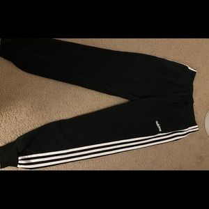 black adidas joggers